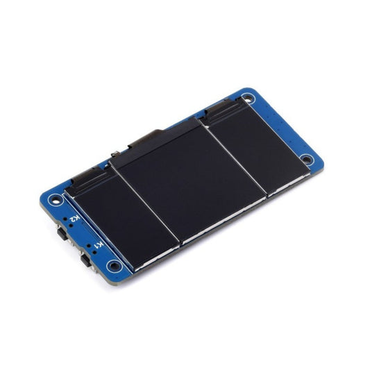 Waveshare Triple LCD HAT for Raspberry Pi featuring 1.3-inch main and dual 0.96-inch IPS screens.