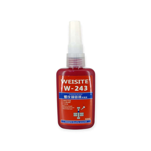 WEISITE W-243 medium strength blue screw glue bottle (50ml).