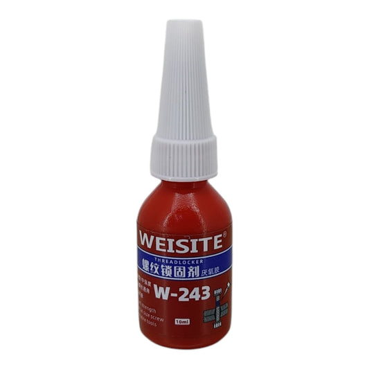 WEISITE W-243 Blue Threadlocker bottle 10ml front view.