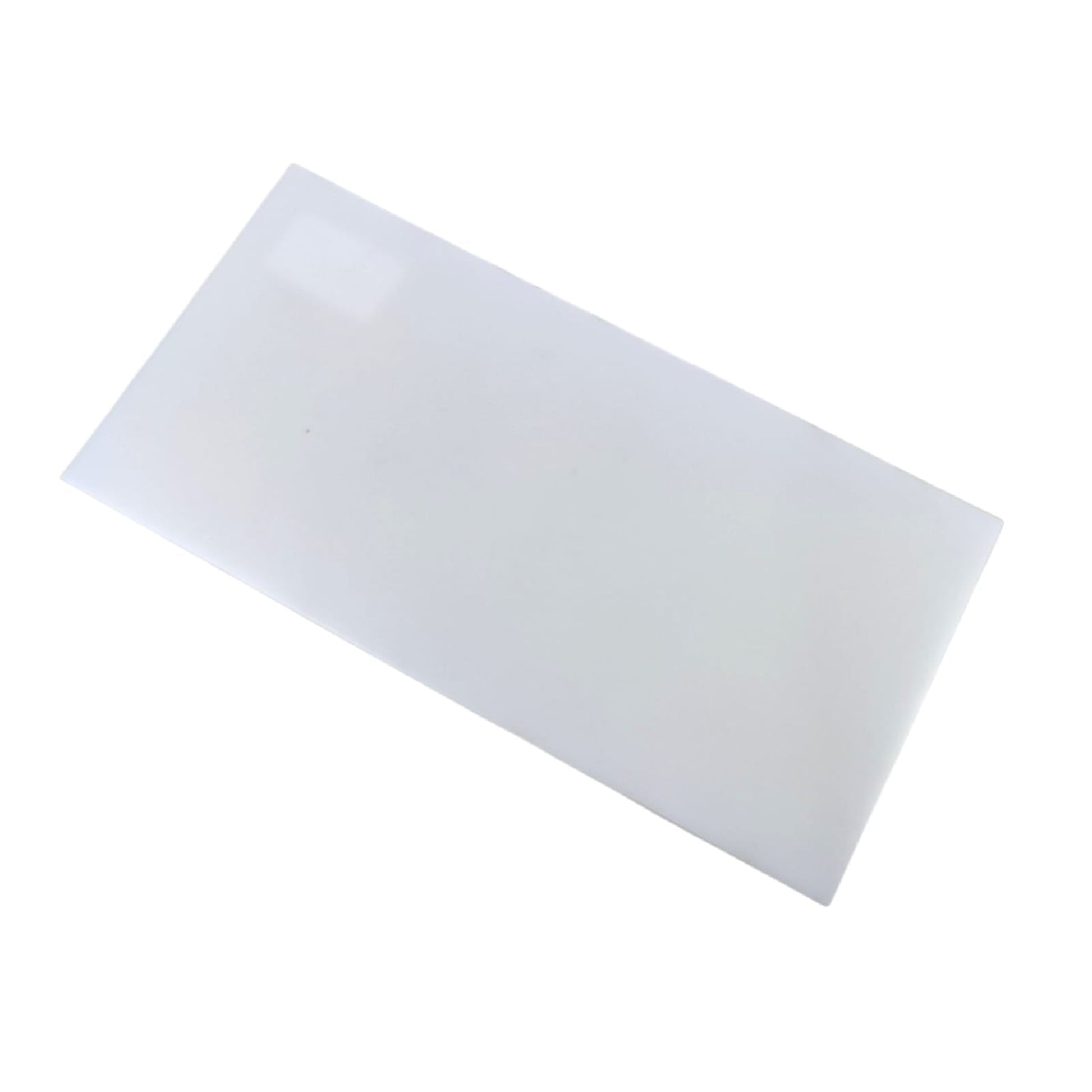A pristine white 100x200x2.3mm acrylic sheet, versatile for signage, art, and model making.