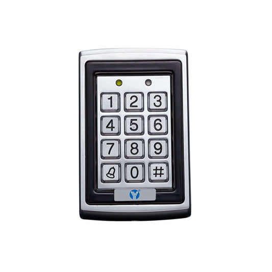Yli YK-568L waterproof metal access control keypad with backlit night light buttons for secure entry.