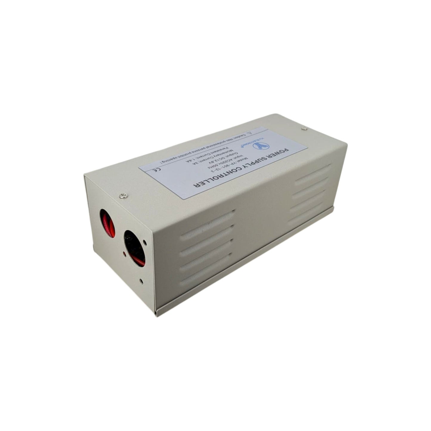 YLI 意林 YP-901-12-3 門禁專用電源控制器，採用灰色金屬外殼，專為磁力鎖供電。