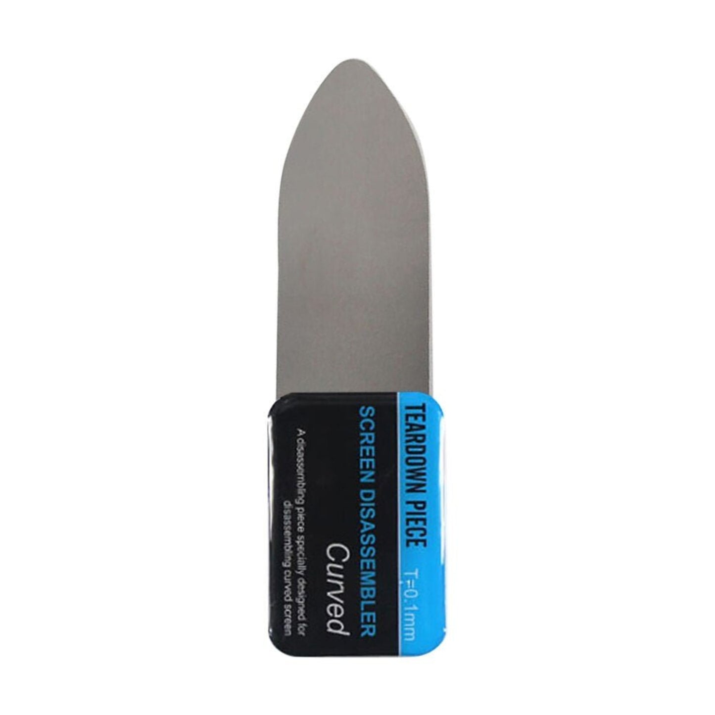 Curved 0.1mm mobile phone LCD screen teardown spudger for precise device disassembly and repair.