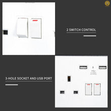 Load image into Gallery viewer, 2 Gang USB Wall Socket Dual - Sun Cheong Computer Company Limited
