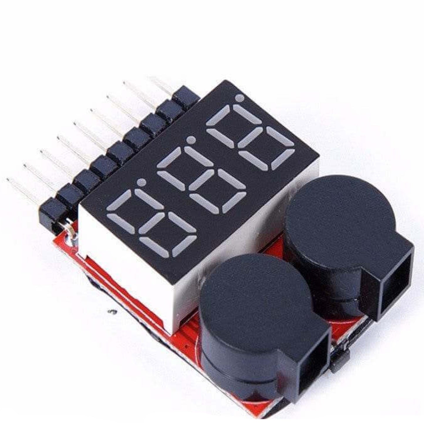 1-8S Lipo battery voltage tester showing the digital LED display
