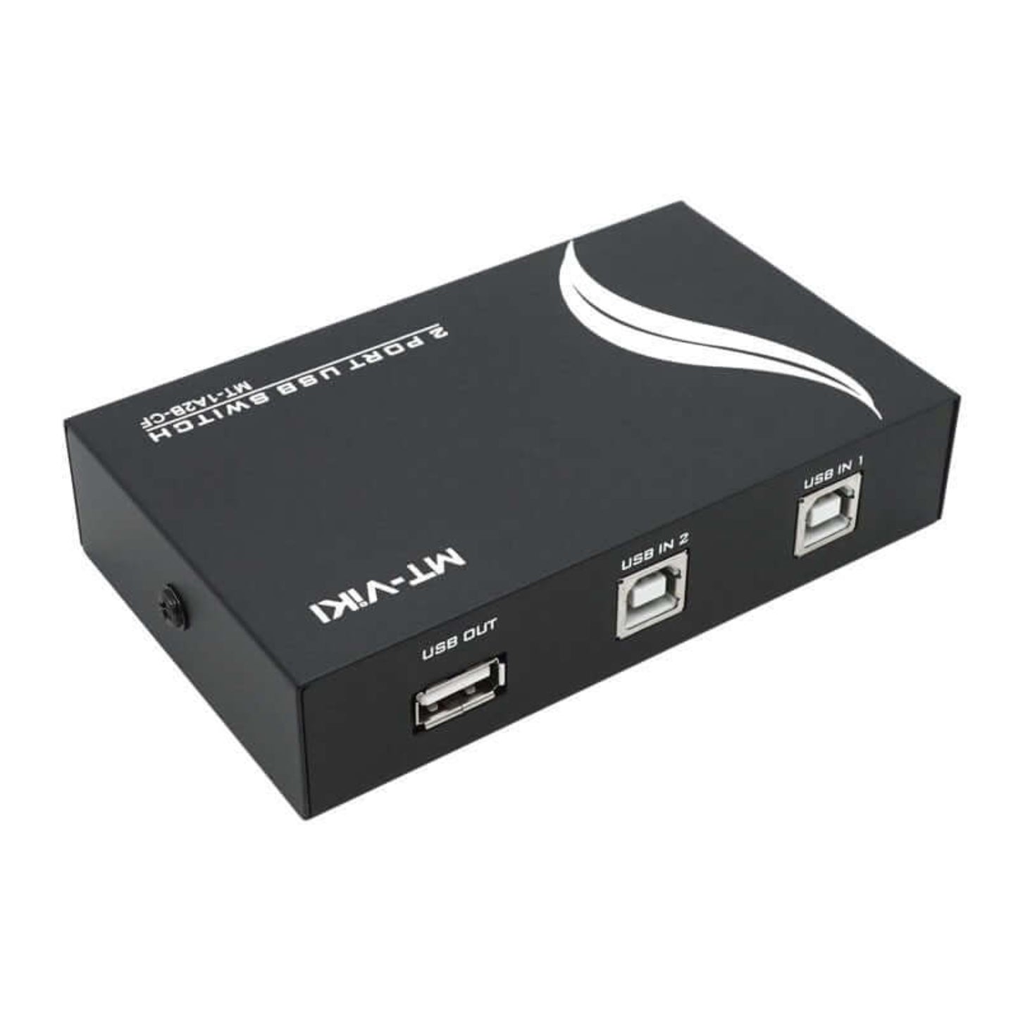 MT-Viki 2-Port USB Printer Switch Box front view showing output port.