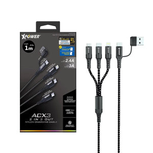 XPower ACX3 Type-c Micro USB Lightning 3 in 1 Charging Cable