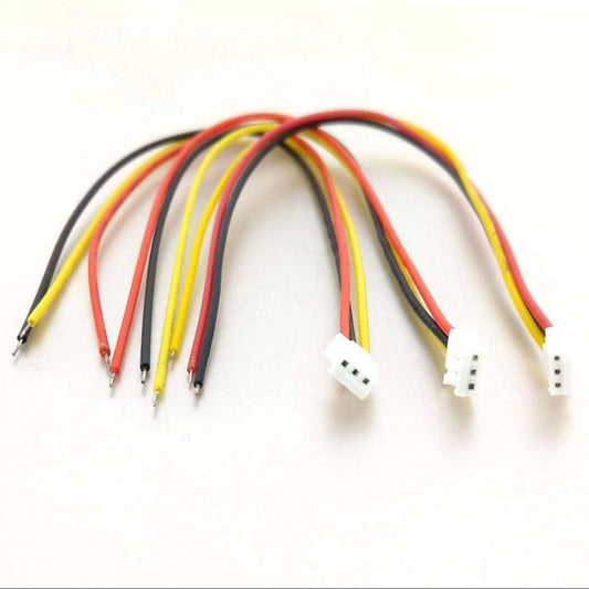 3pcs 1.5mm 3Pin Cable with 3 PIN JST ZH Female Connectors, 150mm length, 26awg wire, suitable for electronics projects.