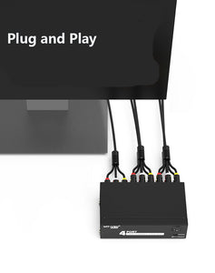 MT-VIKI AV Splitter 1 in 4 out 4 Port Rca Av Splitter