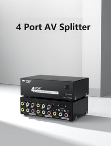 MT-VIKI AV Splitter 1 in 4 out 4 Port Rca Av Splitter