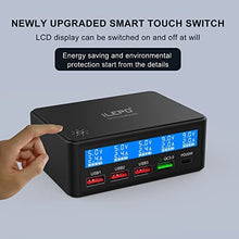 Load image into Gallery viewer, 60w 5 Port USB Charger with LCD Display
