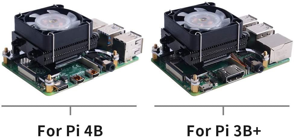Raspberry Pi 4B/3B+/3B冰塔式散熱器 可選銀或黑