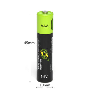 600mah 2pcs AAA Rechargeable Battery charging by Micro USB Cable