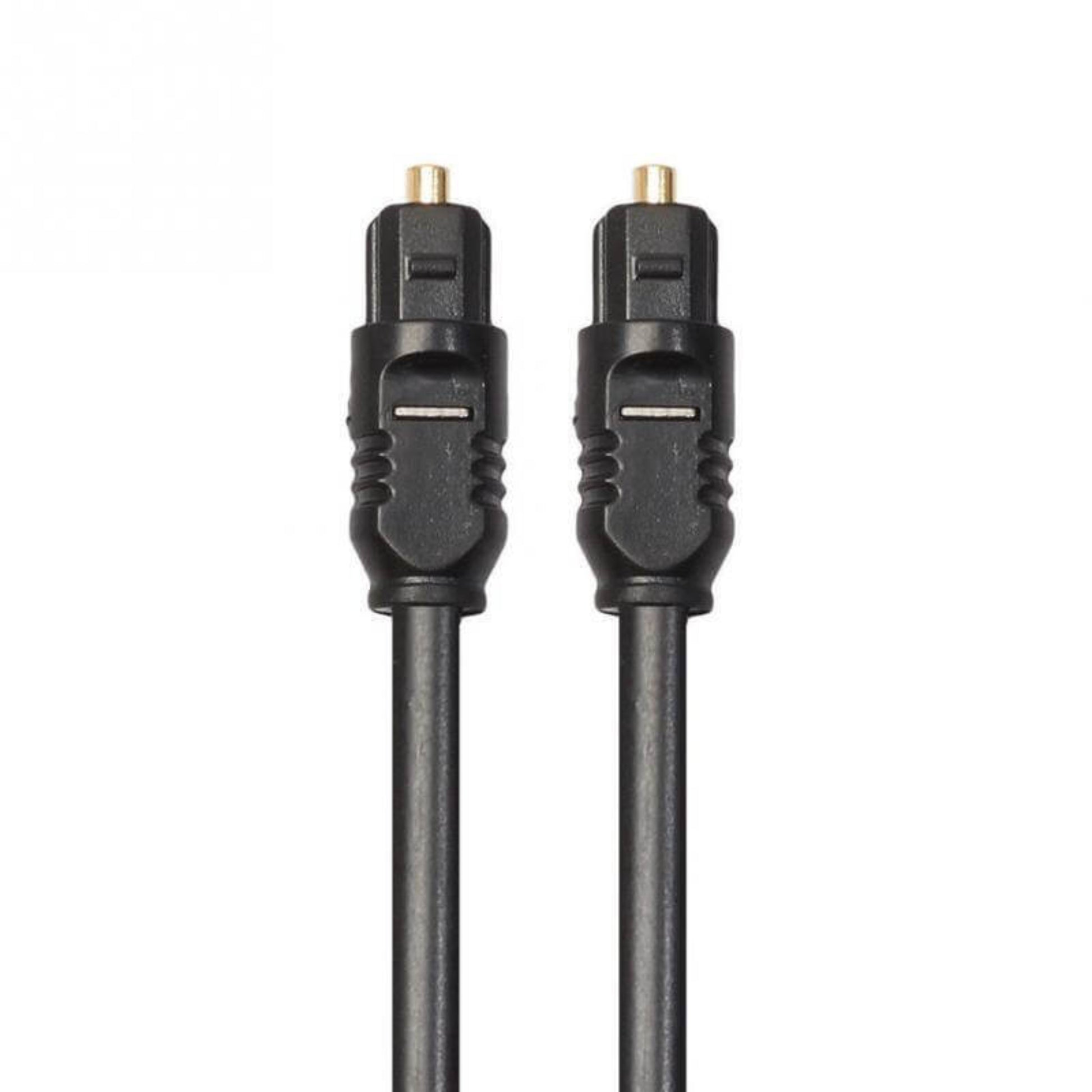 Digital Optical Audio Toslink Cable connectors, ideal for TV, soundbars, PS4, and Xbox setups.