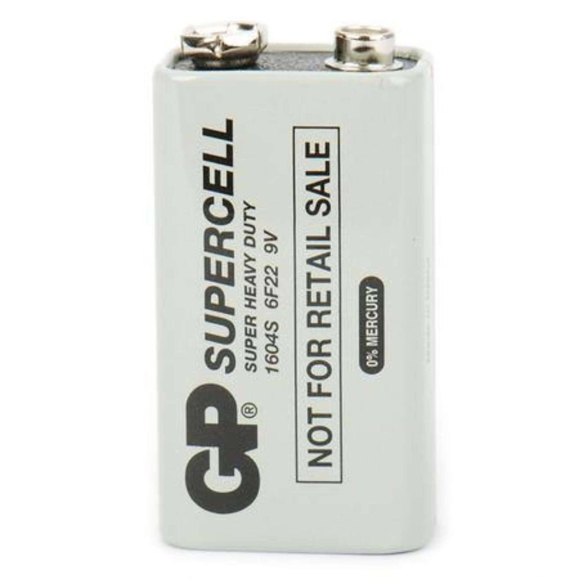 GP SuperCell 9V battery, reliable power source for electronic devices, featuring super heavy duty design.