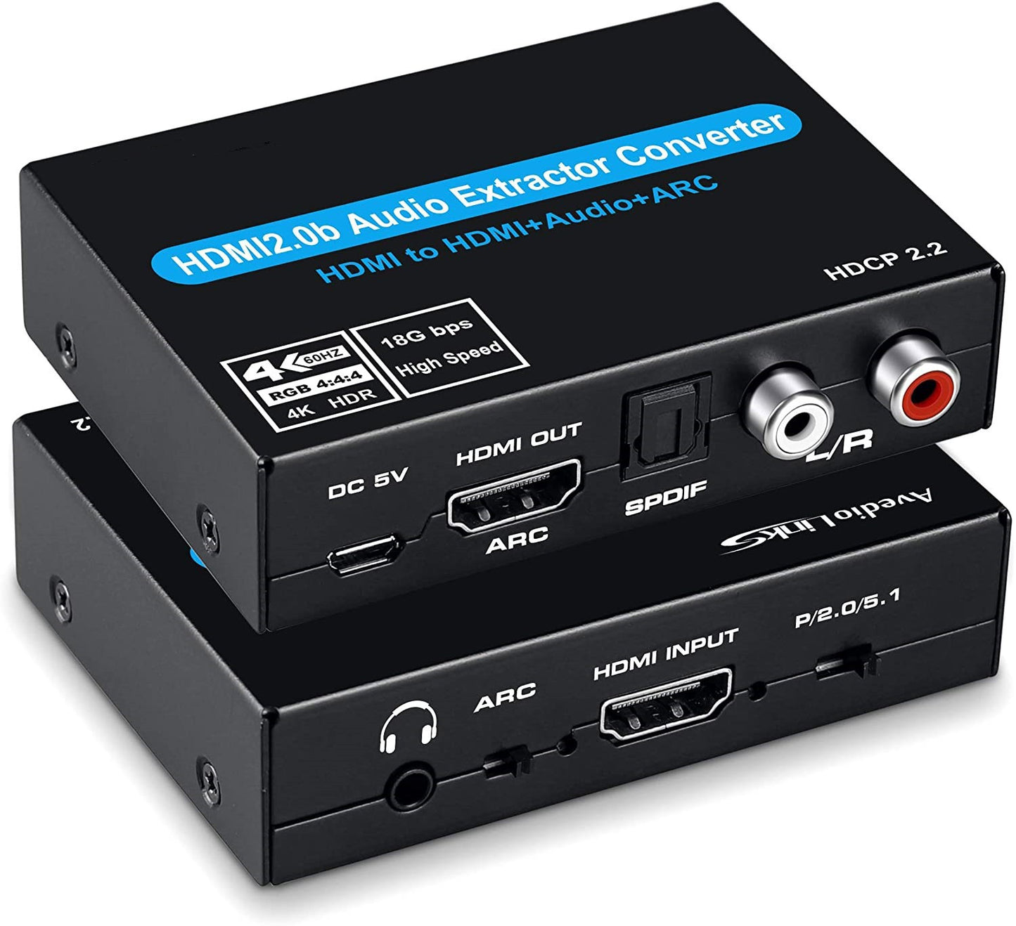 HDMI 2.0 Audio Extractor device front view