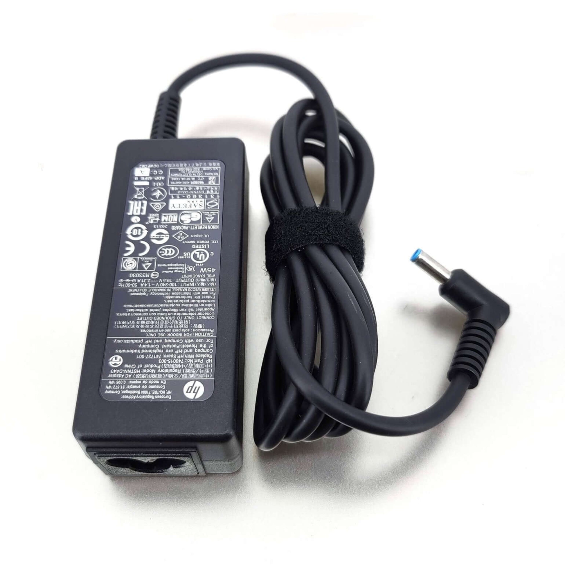 HP 45W 19.5V 2.31A Laptop Charger with 4.5x3.0mm Connector, OEM adapter for HP laptops.