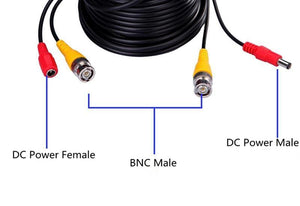 AHD Camera Cables DC+BNC Cable 5M/10M/15M/20M/30M/40M - Sun Cheong Computer Company Limited
