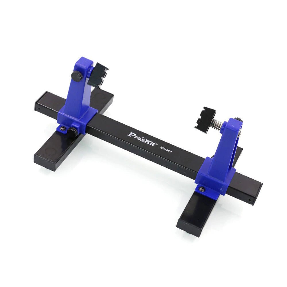 SN-390 PCB Adjustable Soldering Clamp Holder for easy soldering and desoldering, featuring adjustable grips and 360-degree rotation.