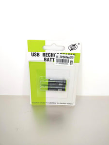 600mah 2pcs AAA Rechargeable Battery charging by Micro USB Cable