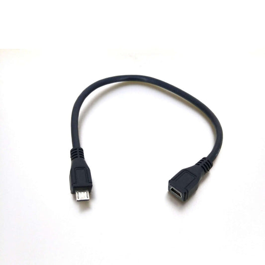 Micro USB male to Mini USB female adapter for charging and data transfer with legacy devices.