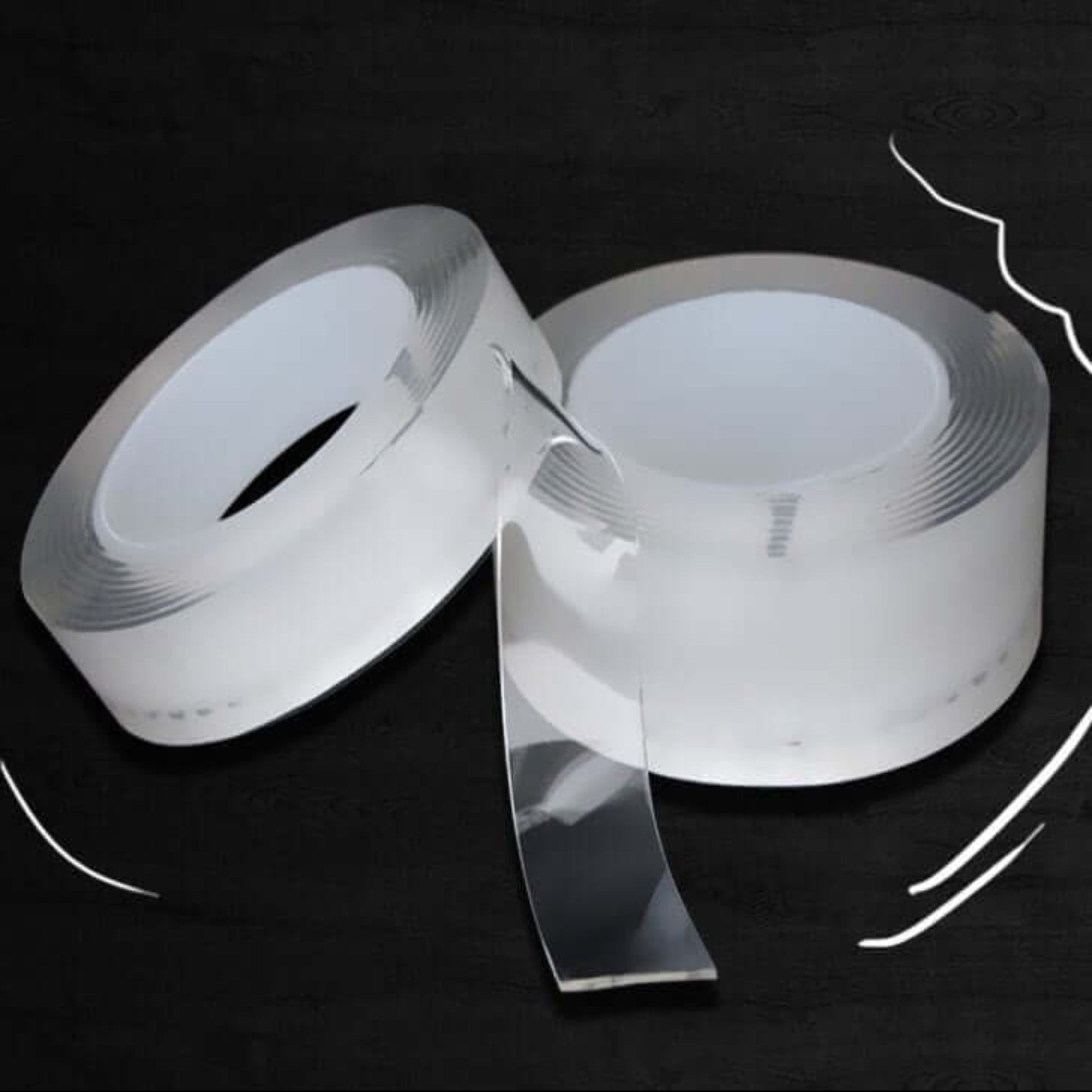 Multi-functional reusable nano adhesive tape rolls, perfect for organizing without residue.