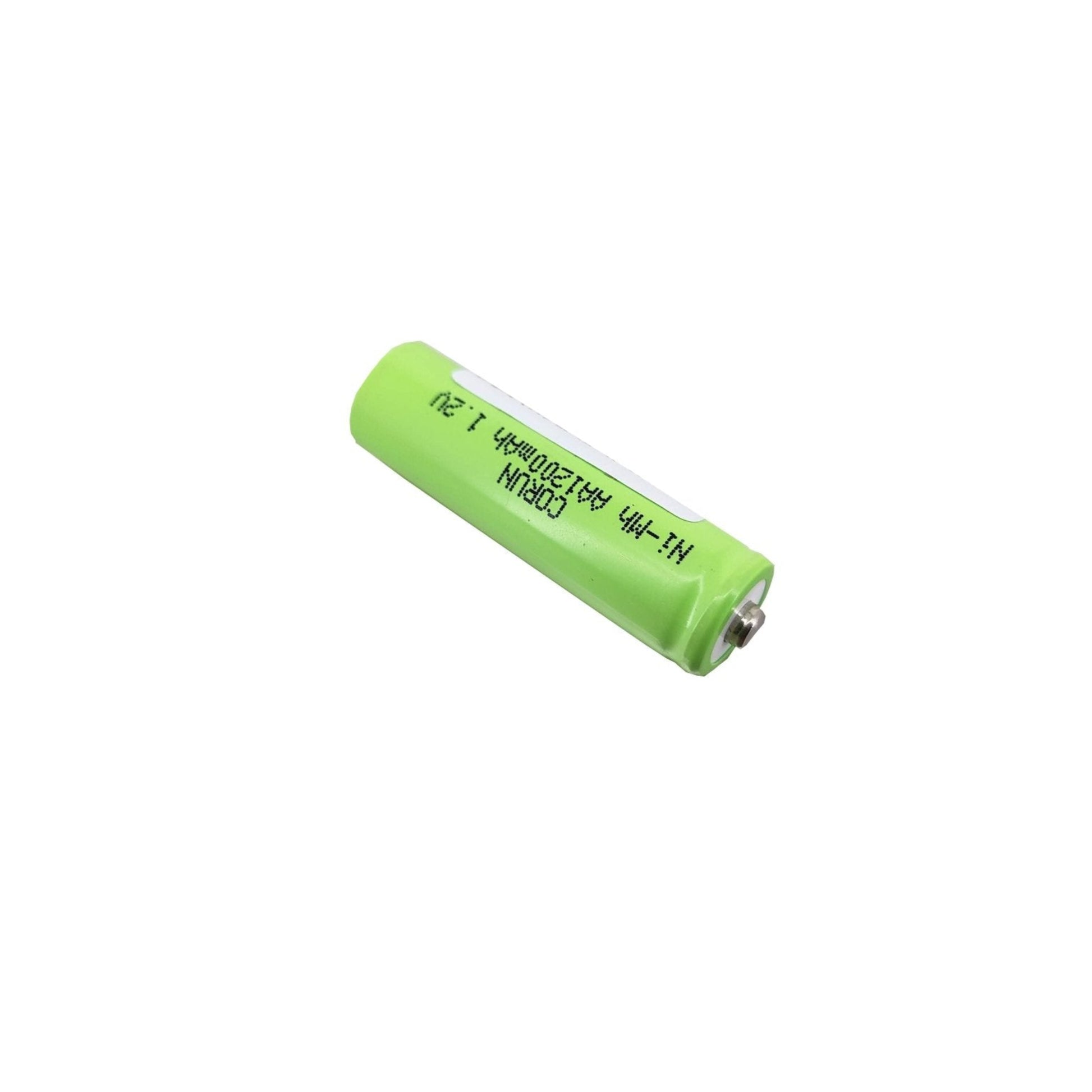 AA NiMH rechargeable battery 1.2V 1200mAh, ideal for DIY projects and various electronics including toys and razors.