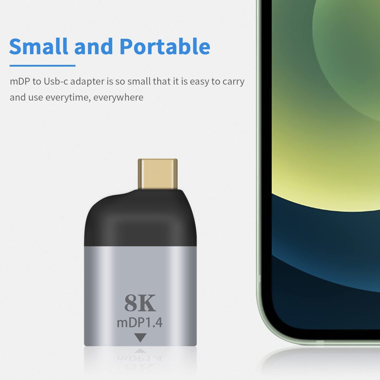 USB-C To Mini Displayport v1.4 8k