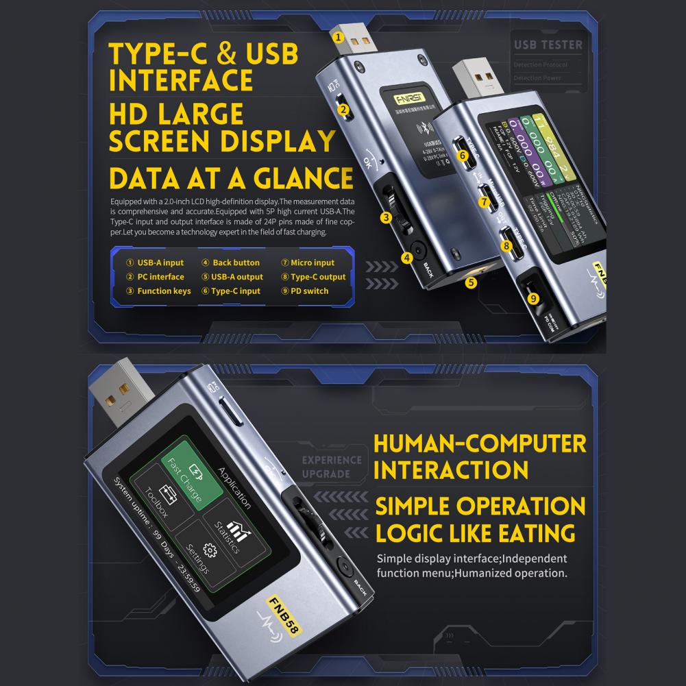 FNIRSI FNB58 USB Fast Charge Tester