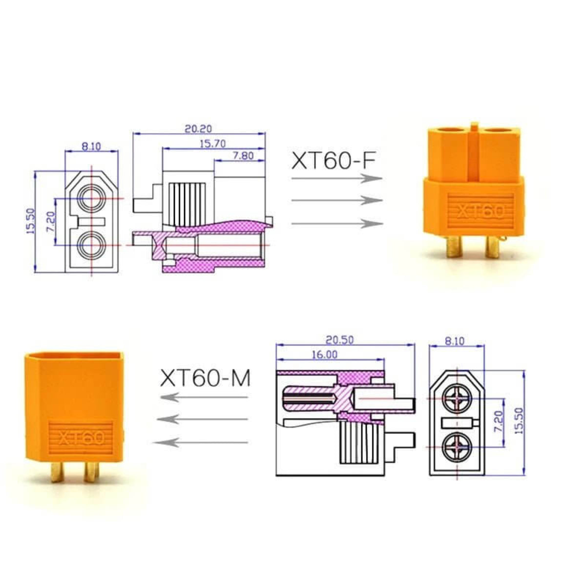 XT30 XT30U XT60 XT60H XT90 Bullet Connecteurs Plug Pour RC Quadcopter FPV Racing XT30 XT30U XT60 XT60H XT90 Bullet Connecteurs Plug Pour RC Quadcopter FPV Racing