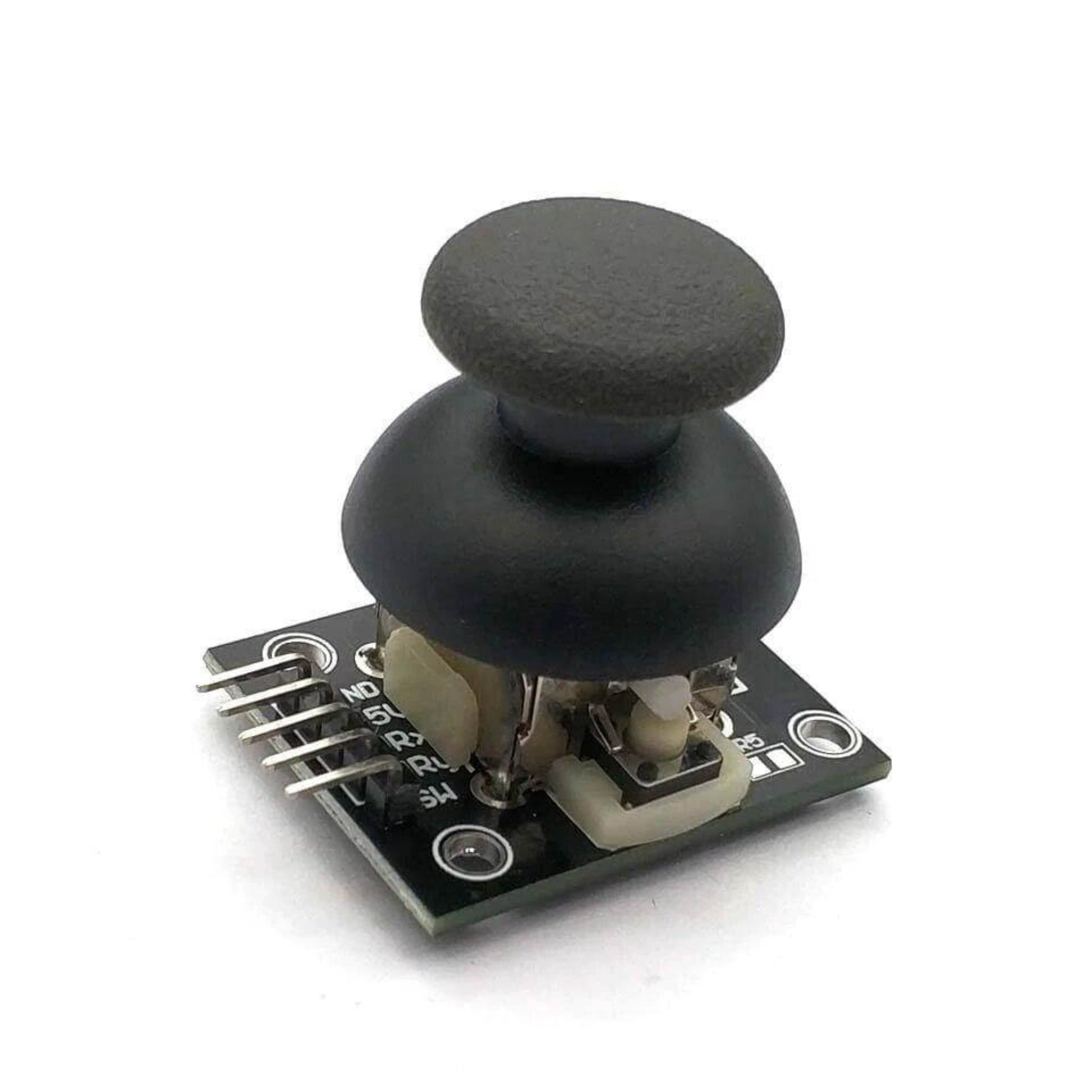 Arduino Joystick Module with dual-axis control, suitable for PS2 applications and analog output signals.
