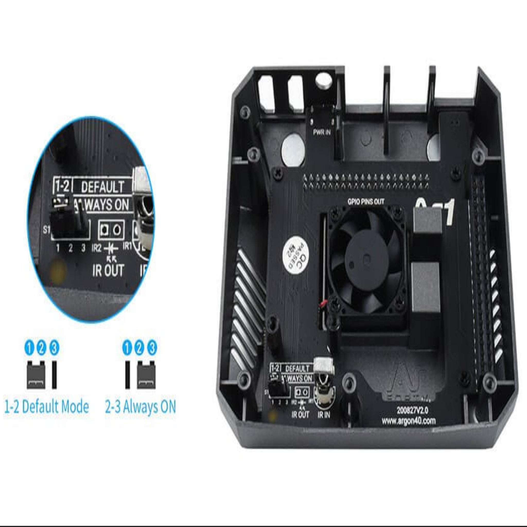 Argon ONE V2 Aluminum Case for Raspberry Pi 4 | Dual HDMI