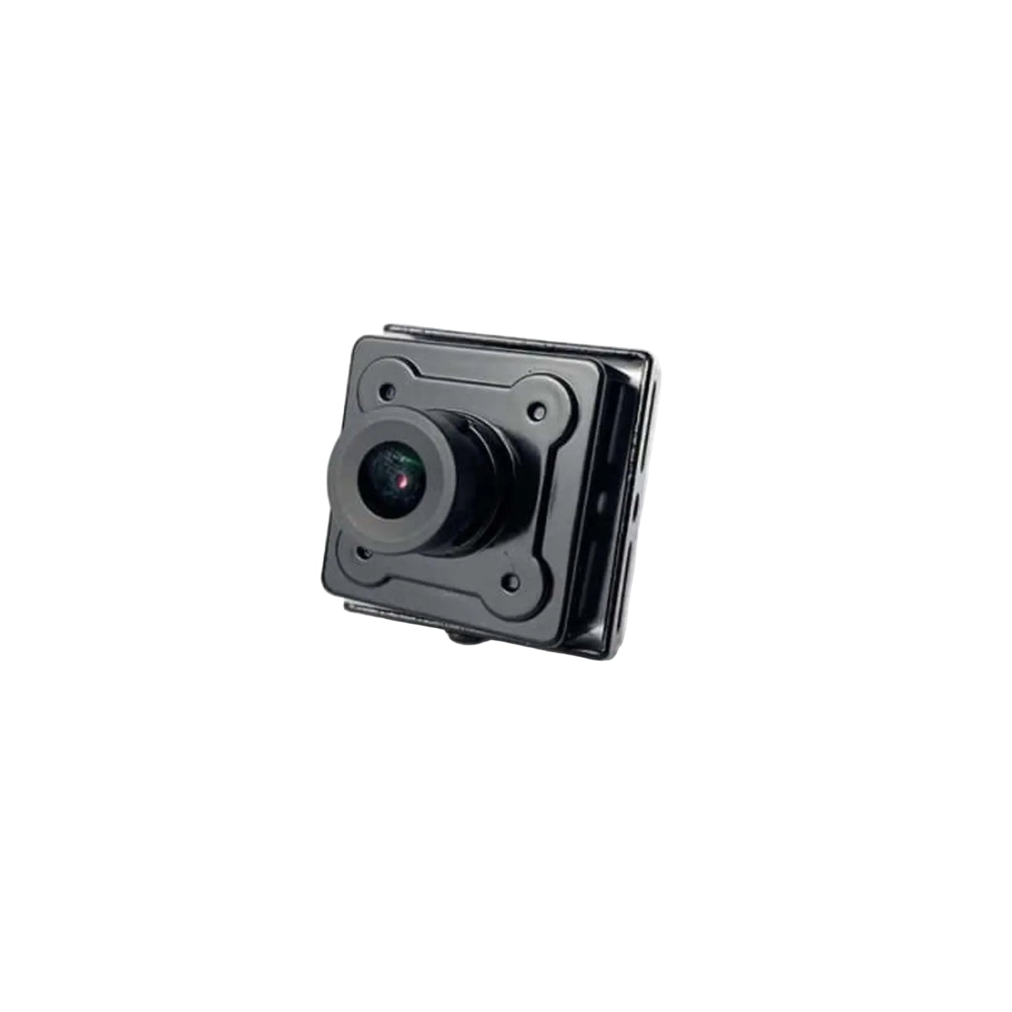 Close up of the 2.8mm fixed lens on the Dahua miniature camera.