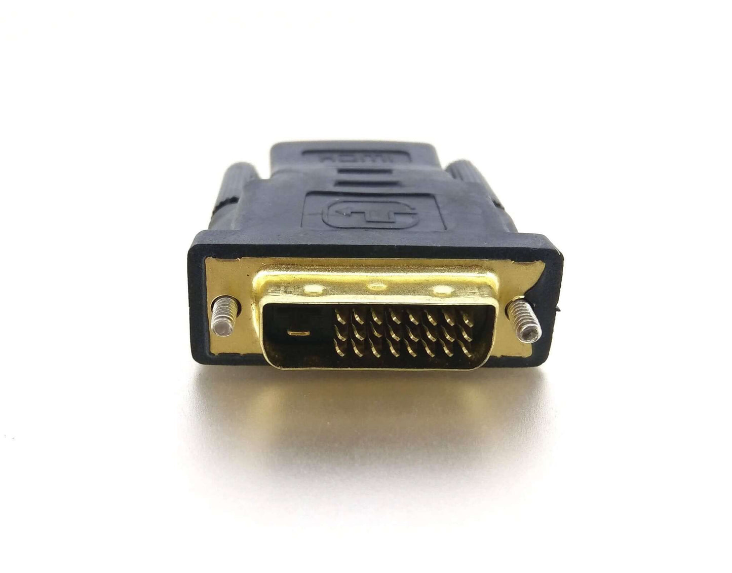 Detailed view of the DVI-D 24+1 pins and screws
