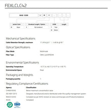 將圖片載入圖庫檢視器 3呎細頭光纖線FEXLCLC42-MXF020
