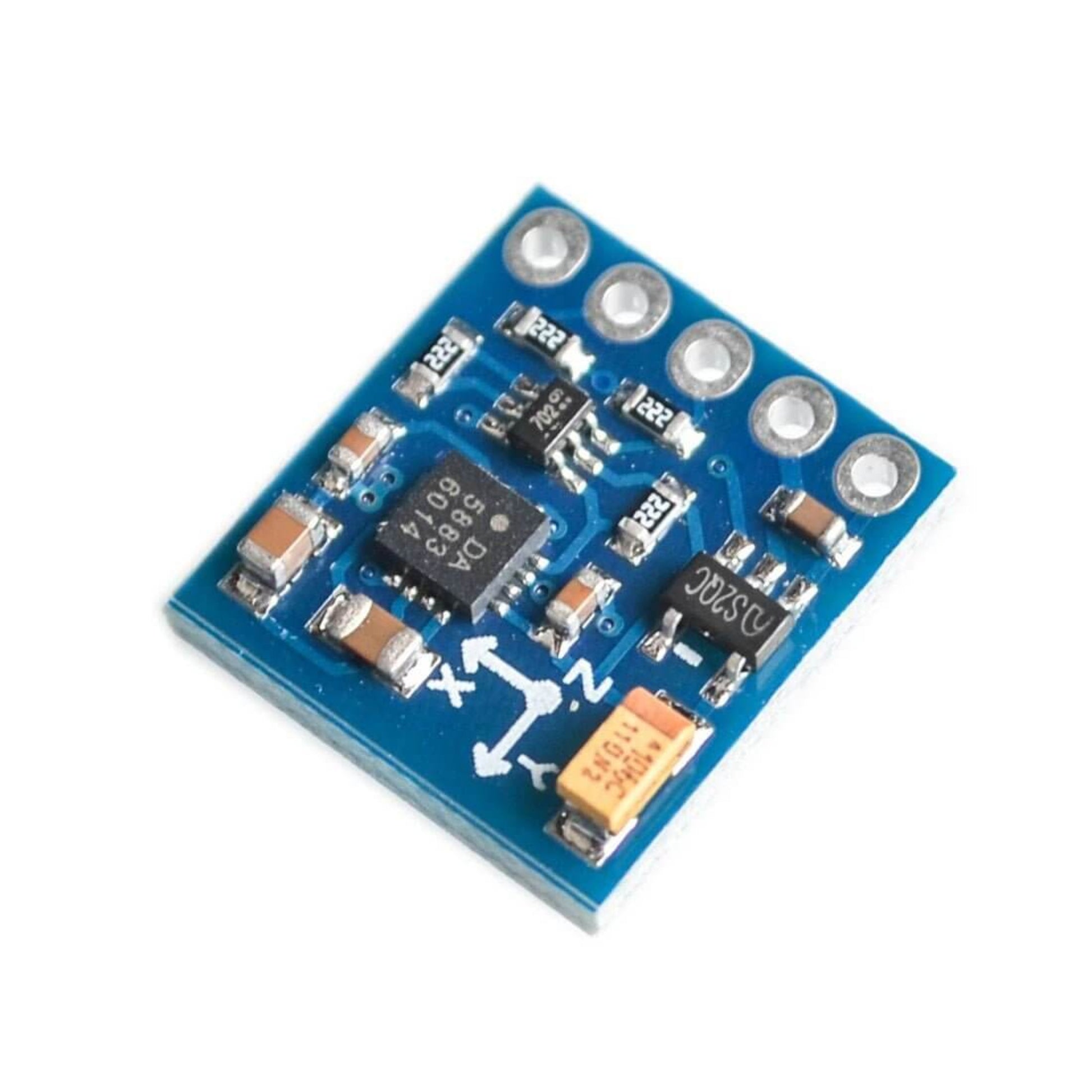 GY-271 HMC5883L three-axis magnetic sensor module for Arduino, compact design with IC and capacitors.