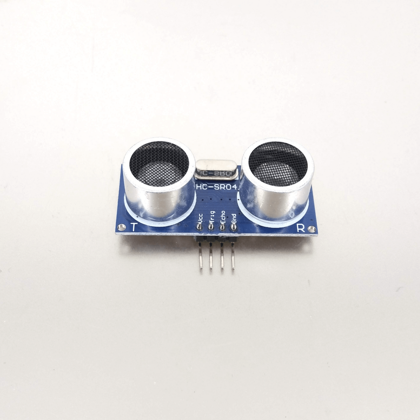 HC-SR04 ultrasonic sensor module for Arduino and Raspberry Pi, featuring high precision distance measurement.