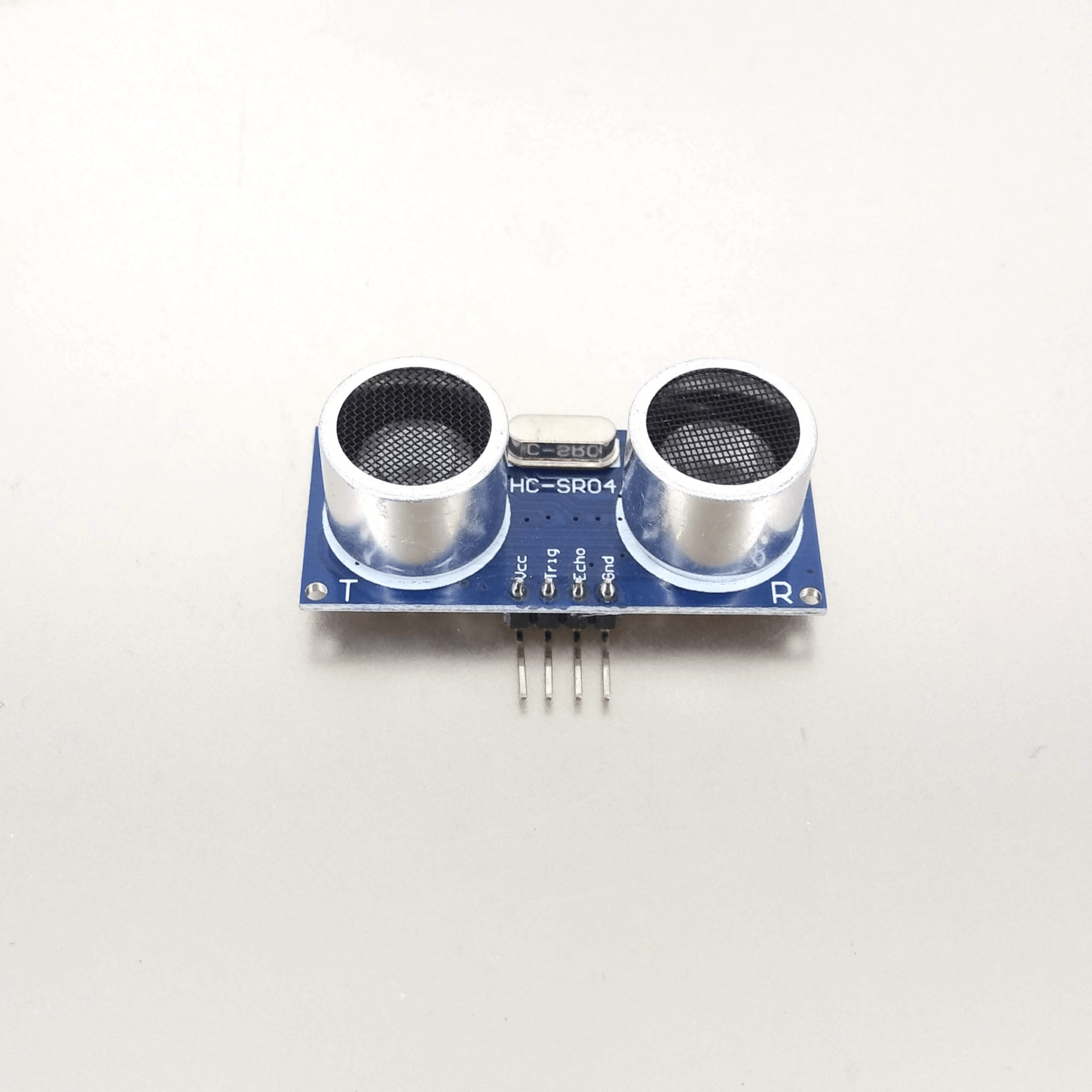 HC-SR04 ultrasonic sensor module for Arduino and Raspberry Pi, featuring high precision distance measurement.