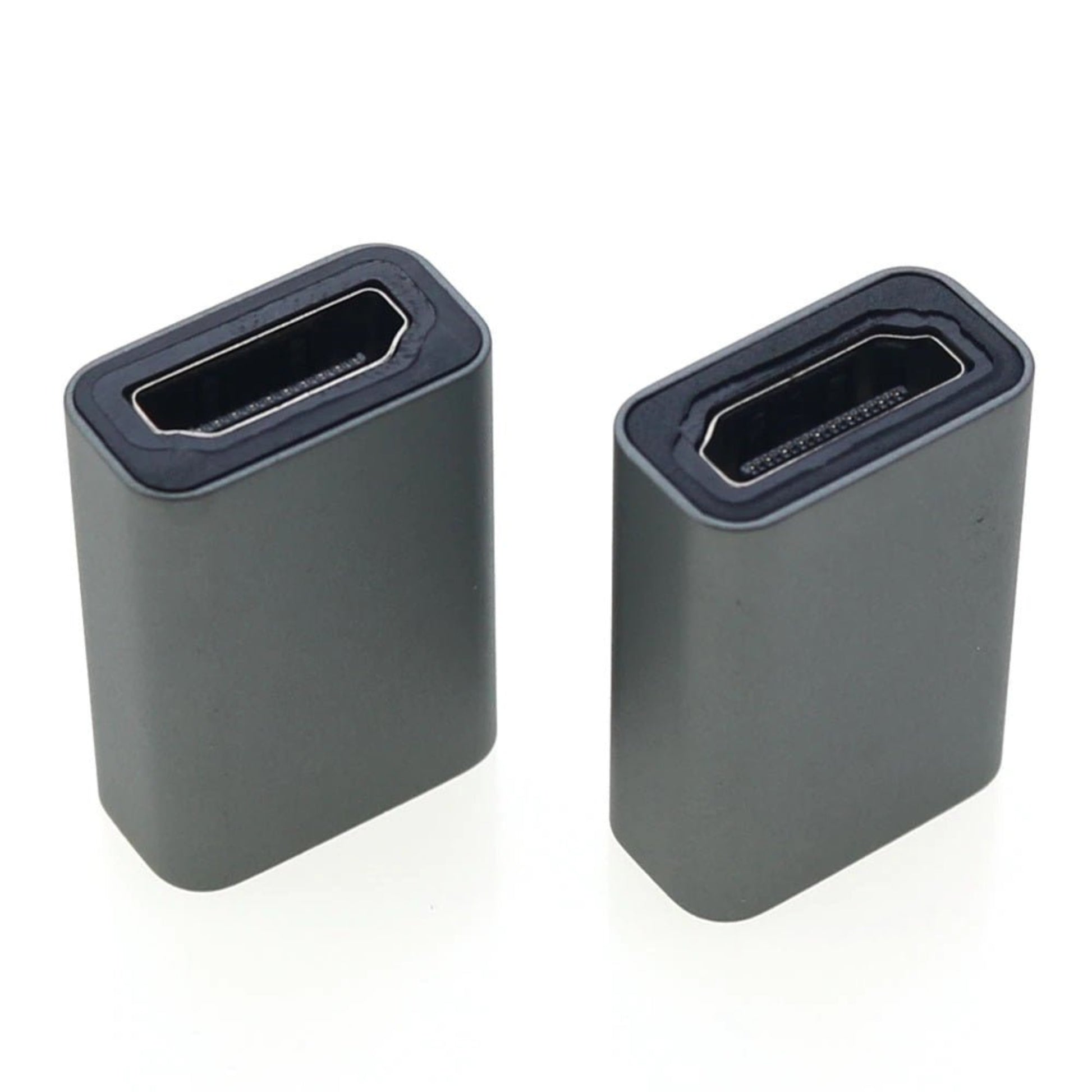 HDMI female to female adapter for video connections, supports 8K resolution and longer-distance HDMI cable extensions.