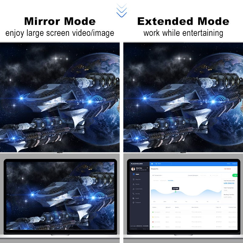 HDMI Cable Mirror Extended Mode Audio Video