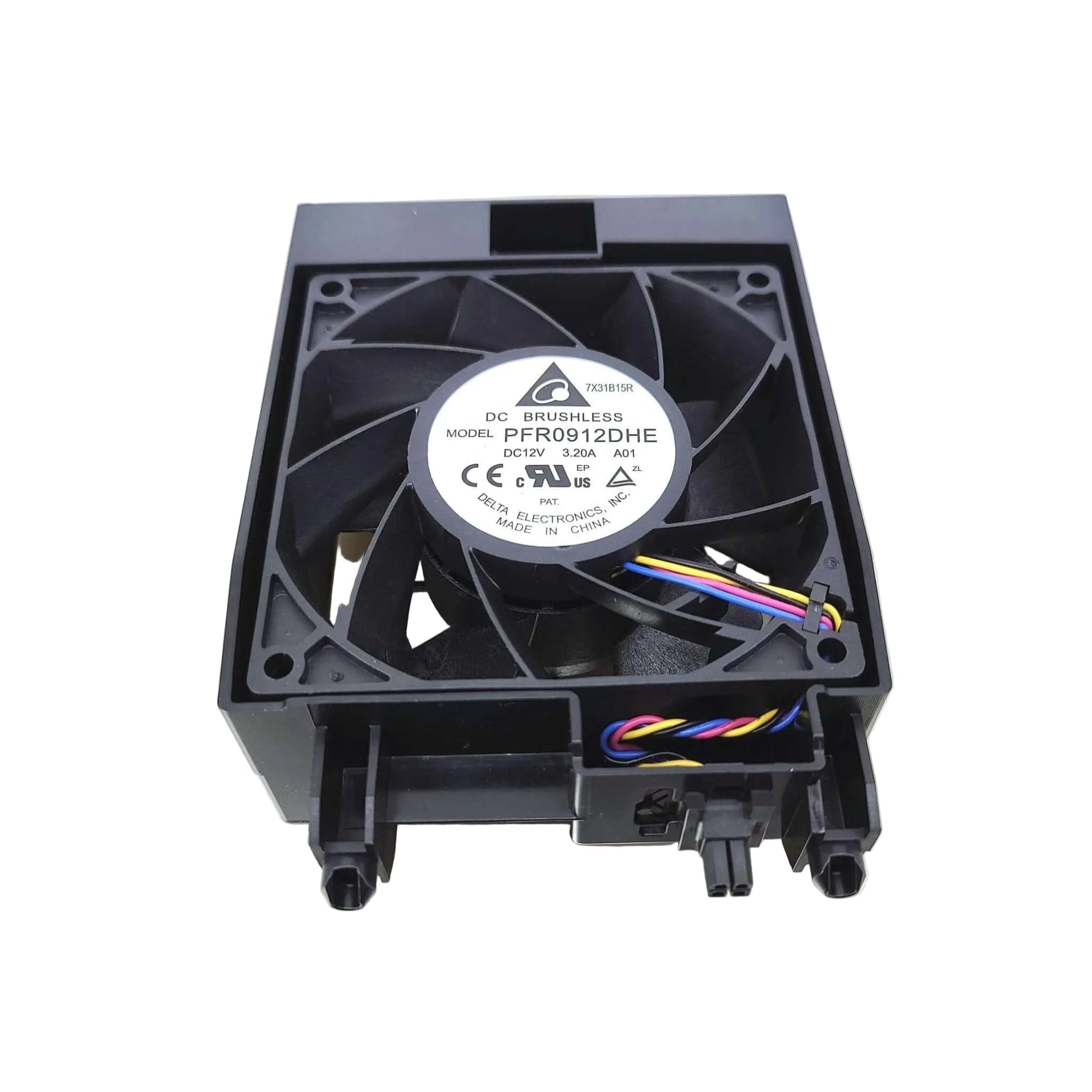 Delta PFR0912DHE 12V 3.2A cooling fan for Lenovo TD350 tower server, 92x92x38mm size.