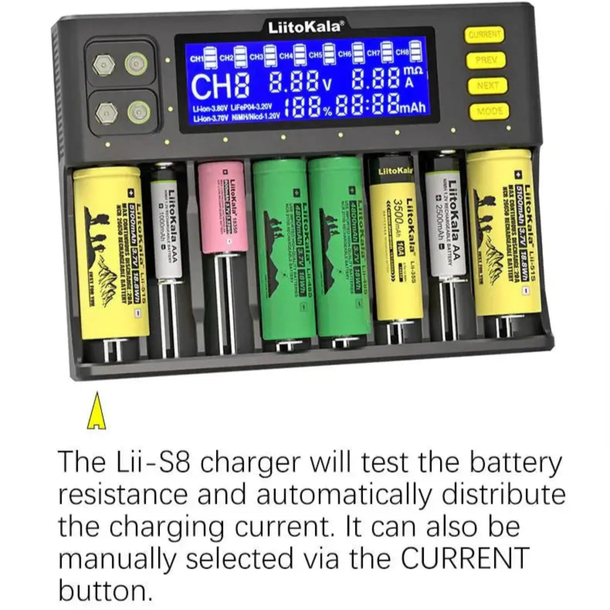 LiitoKala Lii-S8 Smart Universal 8-Slot Battery Charger LiitoKala Lii-S8 Smart Universal 8-Slot Battery Charger