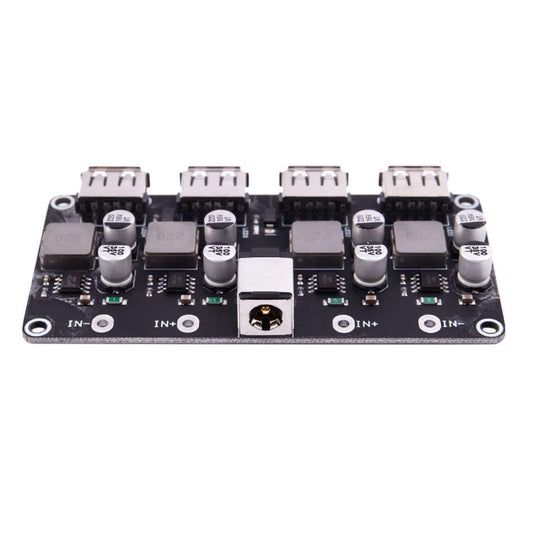 4 Channel USB Qc3.0 Buck Converter Charging Module with adjustable output from 3V to 12V for efficient charging.