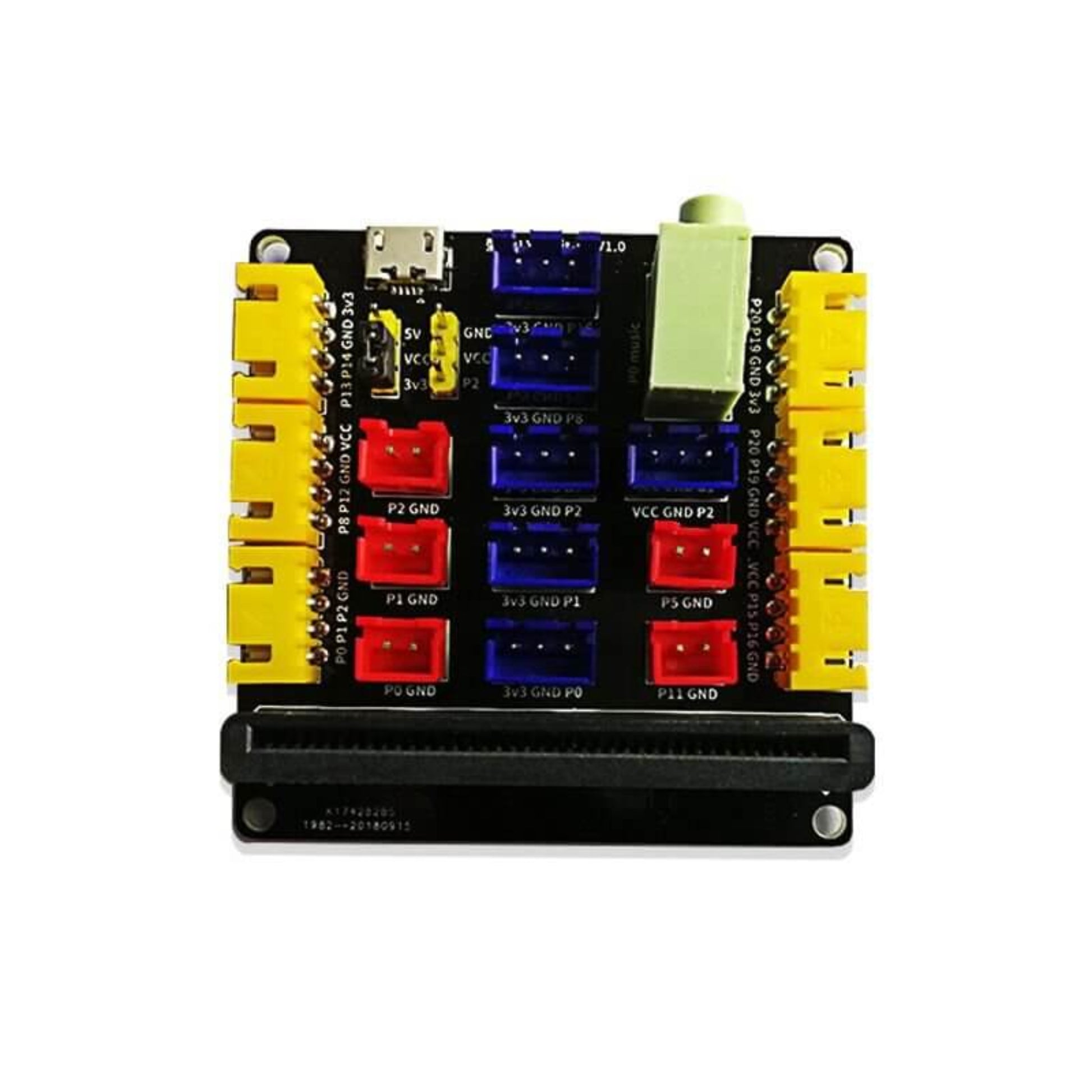 Micro:bit Expansion Board Module featuring multiple ports for easy connection and sensor integration in Python programming.