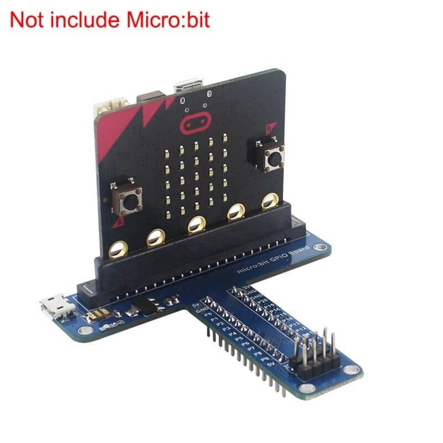 Micro:bit GPIO Expansion Board T Type with 5V and 3.3V output for educational electronics.