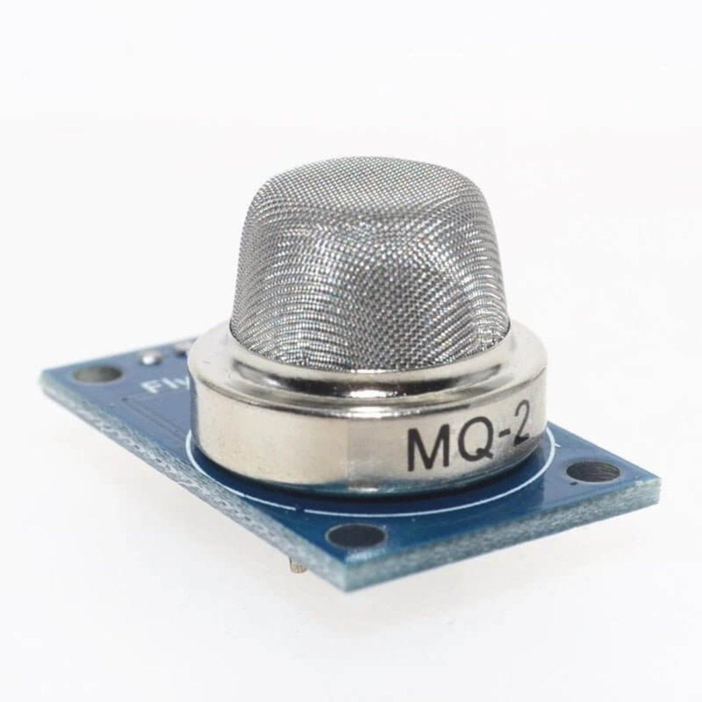 MQ-2 gas sensor module for Arduino detects LPG, smoke, and other combustible gases with increased conductivity.