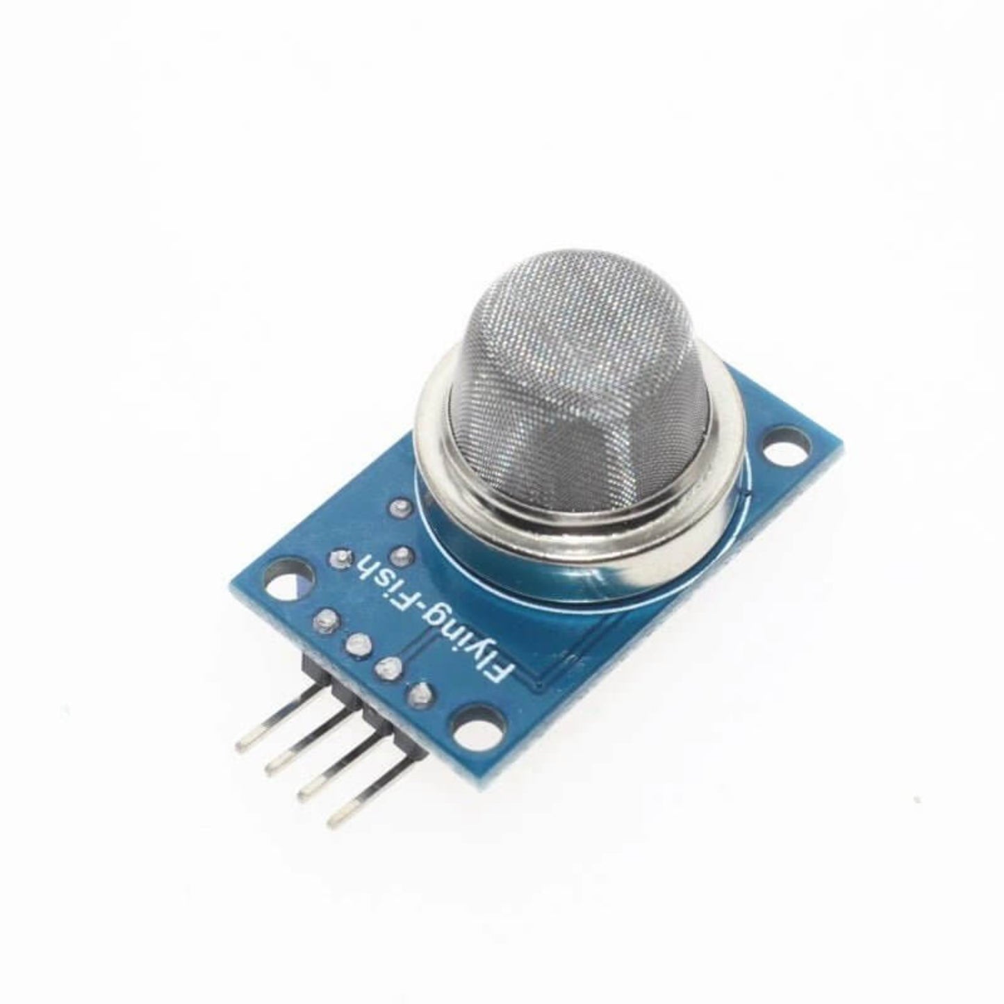 MQ-2 gas sensor module for Arduino, detects smoke, LPG, butane, and hydrogen gases with high sensitivity.
