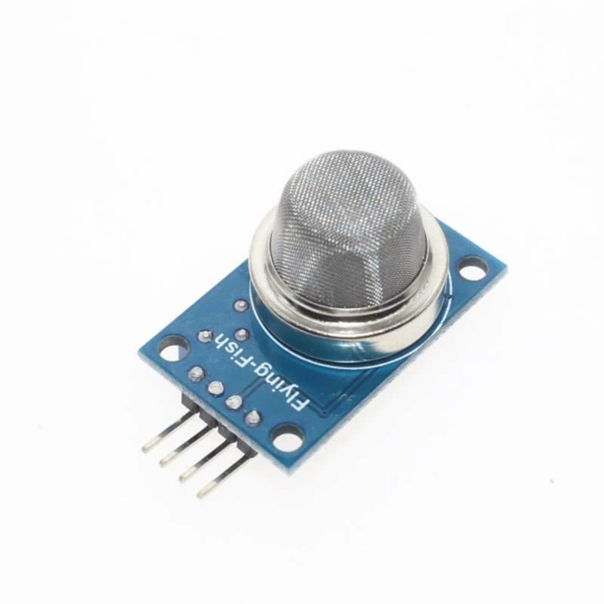 MQ-2 gas sensor module for Arduino, detects smoke, LPG, butane, and hydrogen gases with high sensitivity.