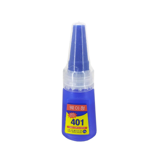 Multifunction 401 Instant Super Glue 20g for wood and plastic, quick-setting adhesive suitable for home and office use.