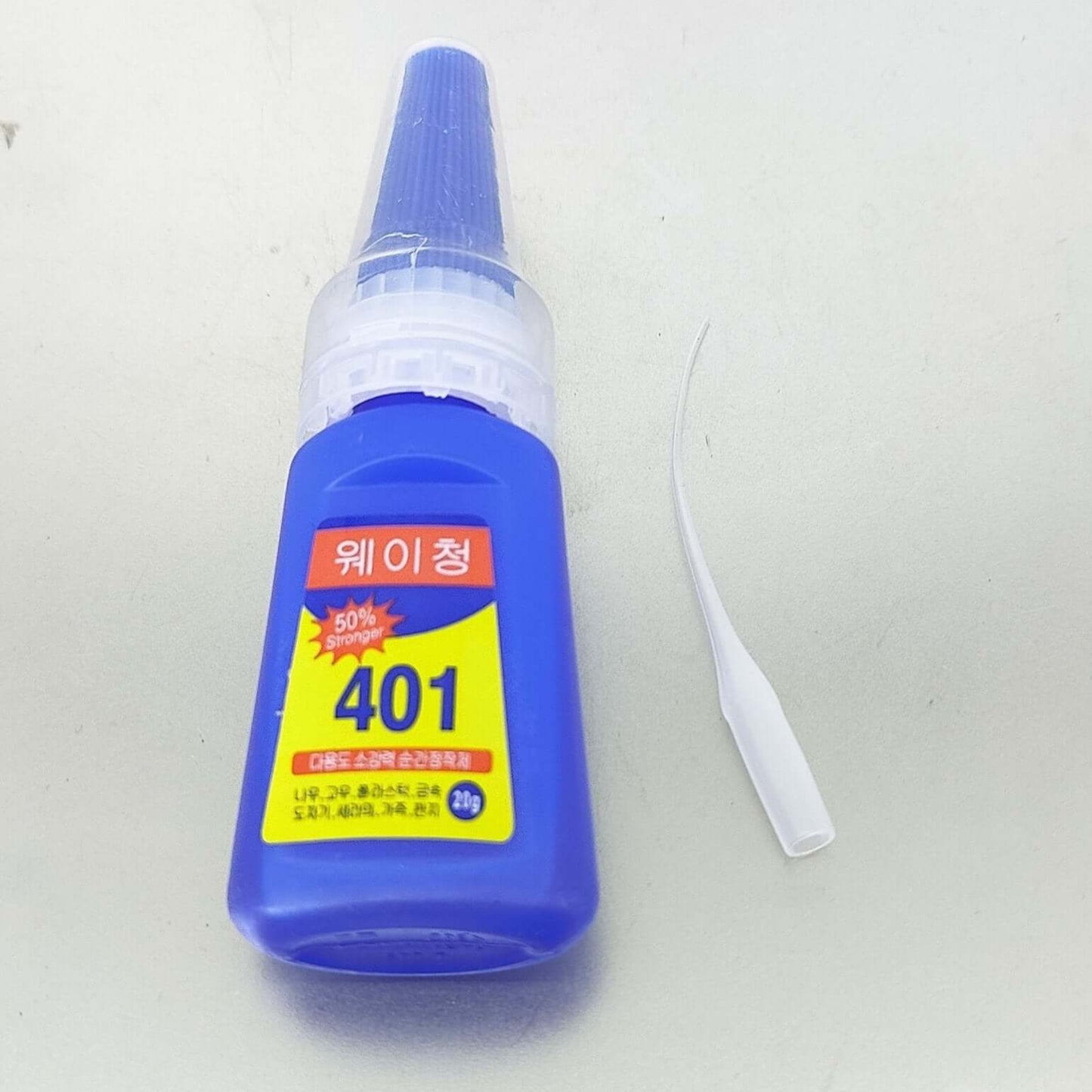 Multifunction 401 Instant Super Glue 20g, ideal for wood, plastic, and beauty applications, with quick 10-30 seconds fixing time.